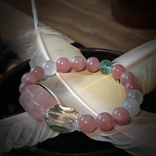 酋长摆摊 点翠· 原创天然矿石手串萤无优化礼物男友女友