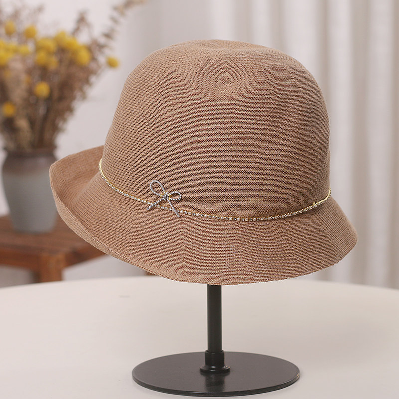 日本和纸帽子女夏天遮阳帽可折叠优雅卷边防晒渔夫帽时尚百搭礼帽