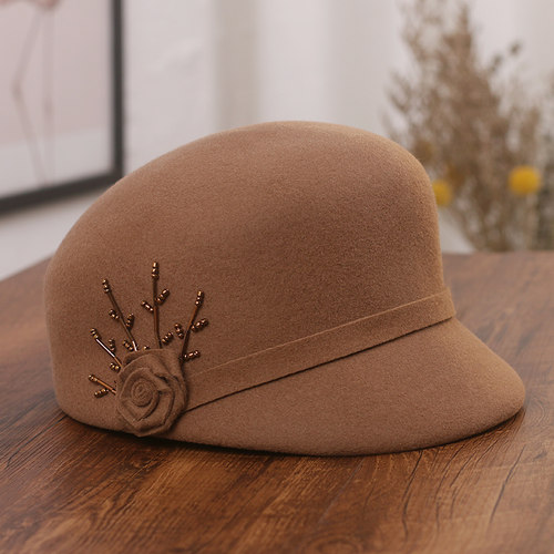 帽子女秋冬新款优雅马术帽贝雷帽