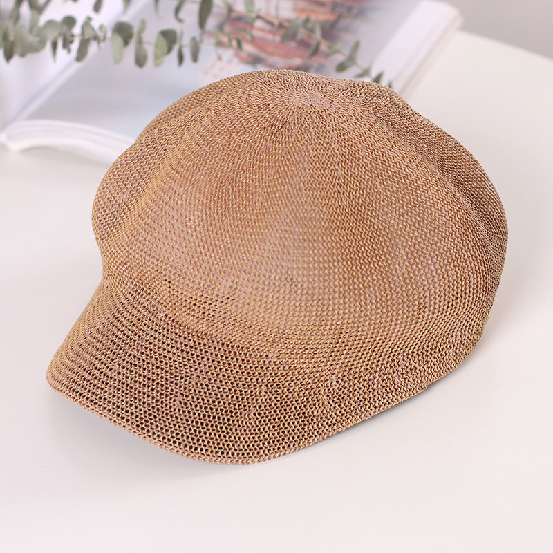 帽子女夏天韩版百搭透气贝雷帽出游遮阳帽防晒鸭舌帽八角帽草帽潮