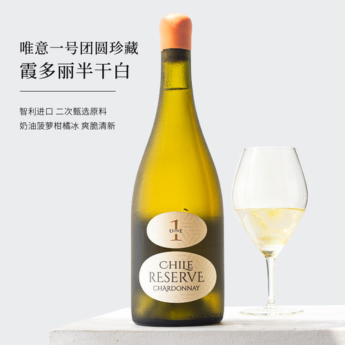 智利进口霞多丽半干白葡萄酒2024