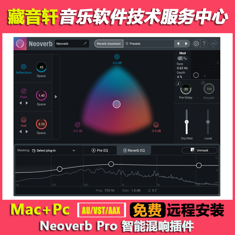 Neoverb Pro v1.1.0 智能混响插件 混音效果器 WIN+MAC