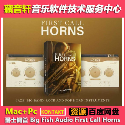 Big Fish Audio First Call Horns 2 KONTAKT 爵士布鲁斯铜管音源