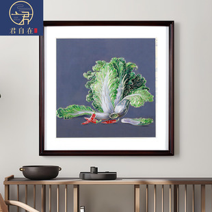 新中式 饰画餐厅客厅沙发背景墙挂画手工铜雕百财图 高档入户玄关装