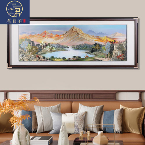 金山聚宝盆手工铜雕装饰画客厅