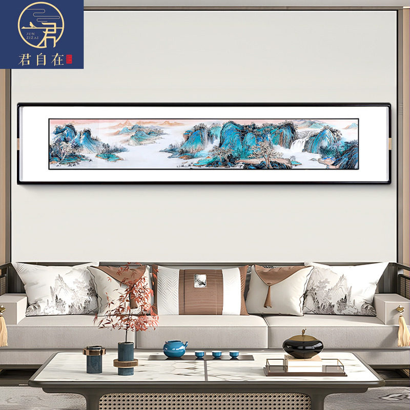 2026年新款高档手工铜雕装饰画新中式客厅沙发背景墙挂画源远流长
