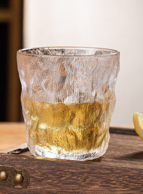 冰川纹玻璃杯时尚潮流ins风果汁杯酒杯水杯喝水杯咖啡杯啤酒杯