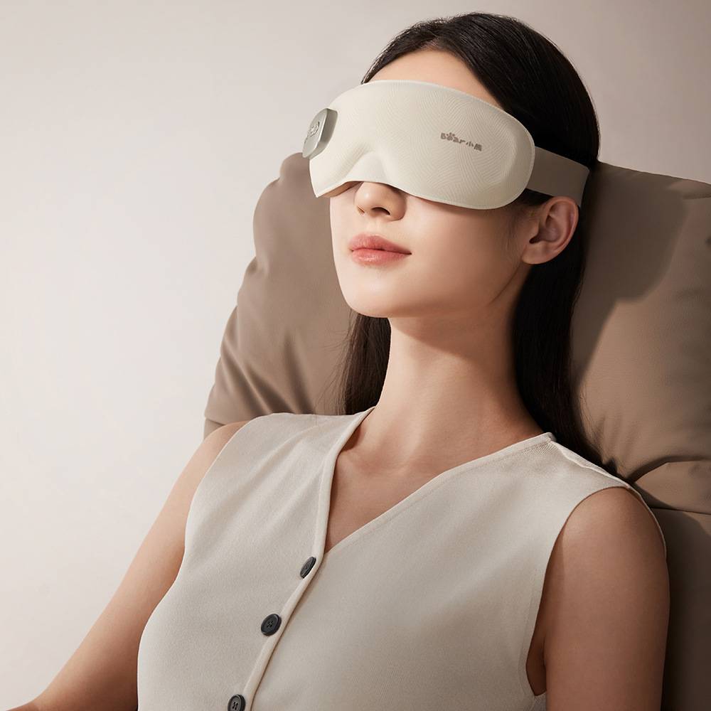 官方小熊AMQ-F05M5眼部按摩仪缓解疲劳眼罩按摩器眼睛热敷仪遮光