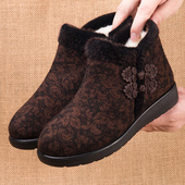 防滑老太太奶奶鞋 老北京布鞋 冬季 女加绒加厚保暖女鞋 羊毛老人棉鞋