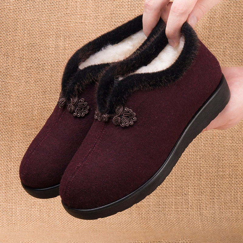 冬季老北京布鞋女加绒保暖加厚羊毛老人鞋妈妈老太太防滑奶奶棉鞋,女鞋,高帮鞋,淘宝优惠券,粉丝福利购,淘宝优惠卷