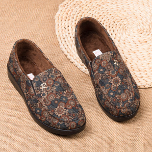 老北京布鞋女秋冬季妈妈老人鞋二棉软底防滑奶奶鞋老太太平底棉鞋