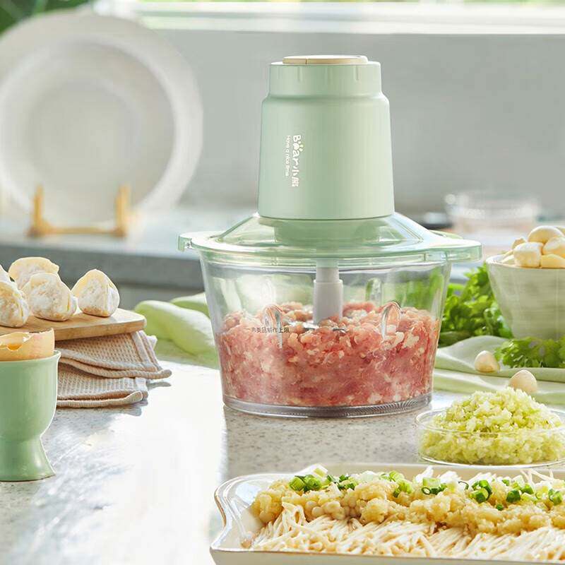 正品小熊QSJ-E03K6 家用碎肉机电动多功能料理搅拌打肉饺子肉馅蒜