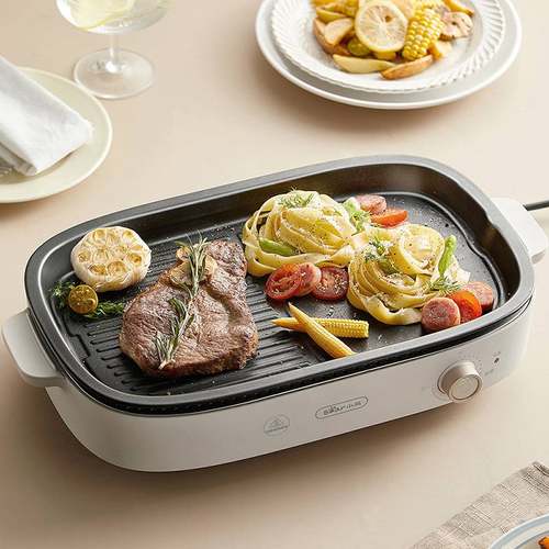 正品小熊DKL-D12Y1烤肉锅电烤盘 电烤炉烧烤家用电烧烤炉多功能锅