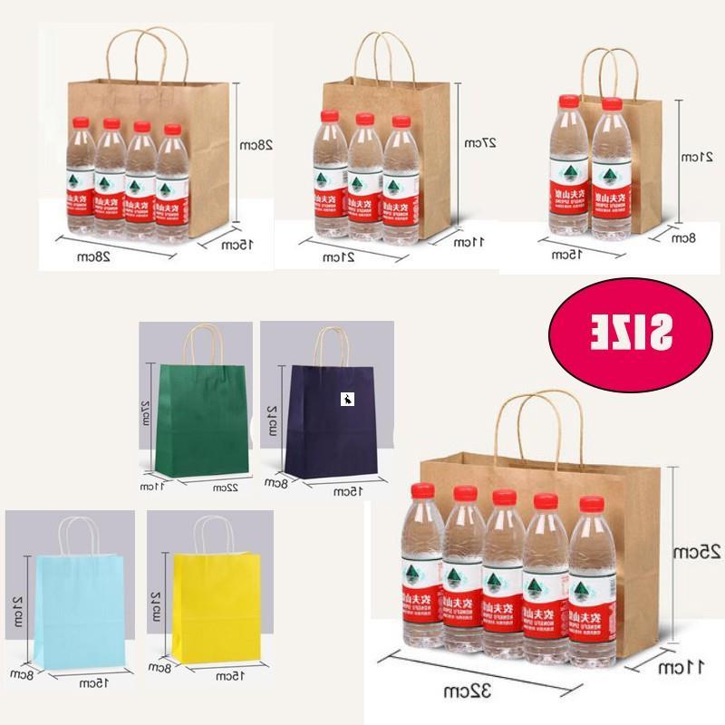 Kraft Paper Bag Hand Bags Gift Packaging Clothing Takeaway0