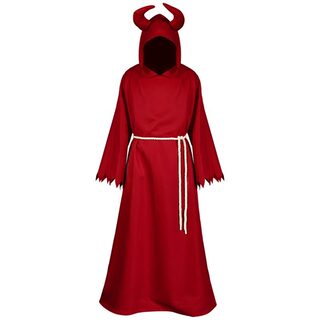 Red Devil Demon Grim Reaper Death Costume Halloween Gothic