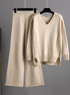Fashion women two piece Comforta Knit suit不 规则时尚针织套