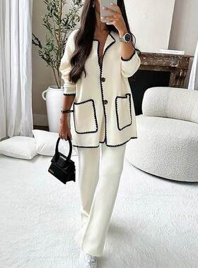 时尚休闲宽松纯色两件套 Casual Loose Fitting Solid Color Set