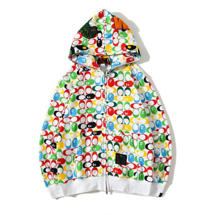 鲨鱼3D印花卫衣连帽开衫外套男女Shark Camo hoodie cardiganCoat