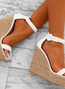 夹趾坡跟凉拖鞋wedge sandals for women shoes summer slippers