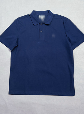 背面绿色胶印新款男士短袖网眼透气珠地棉简约刺绣体恤polo衫