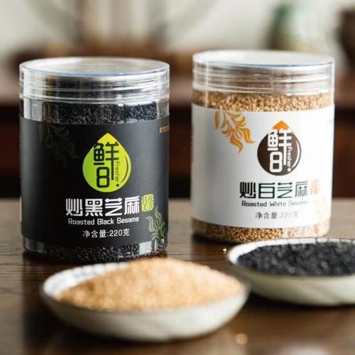鲜8黑白芝麻粒烘焙即食烧烤