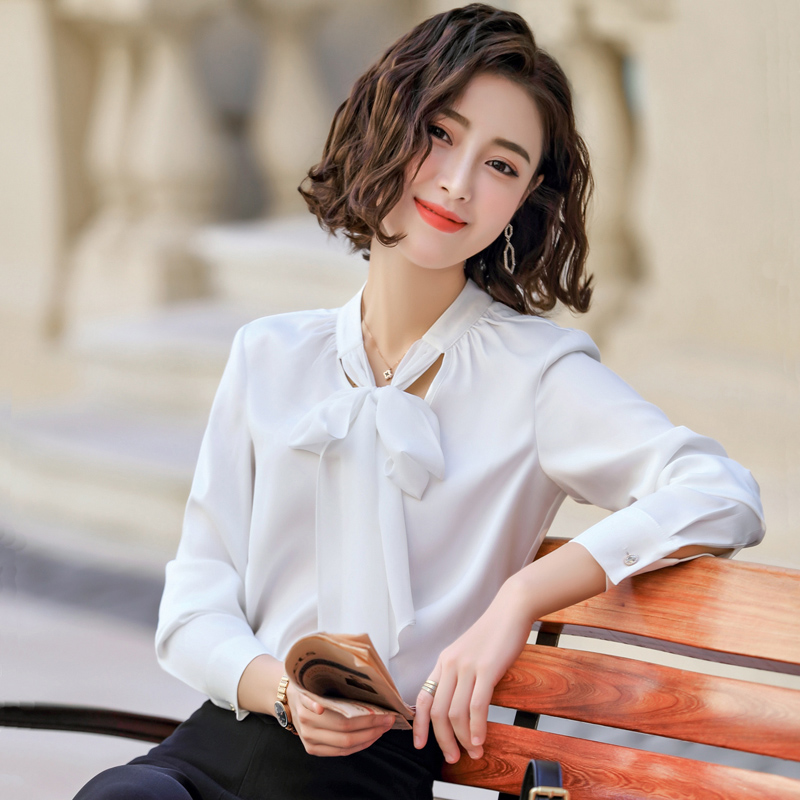 佐基奴衬衫女装时尚新款春季韩范修身上衣长袖白色职业衬衣女工装|ruв категории Женская одежда, рубашка - от Buy2taobao.com для оказания профессиональной услуги покупки агента Taobao