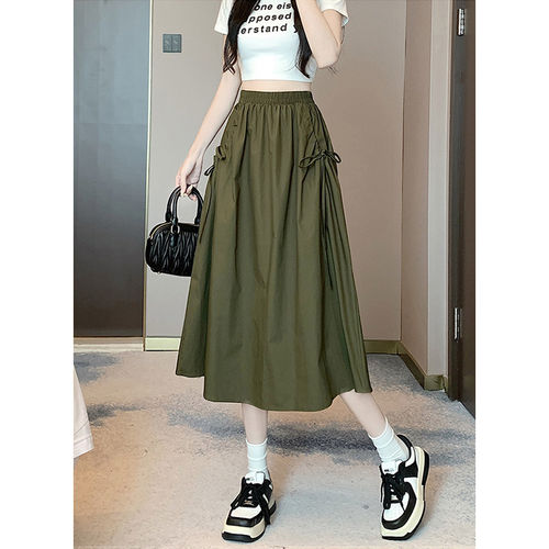 工装a字半身裙女夏季高腰