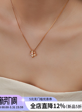 饰悟鸢尾花满钻轻奢锁骨链女款