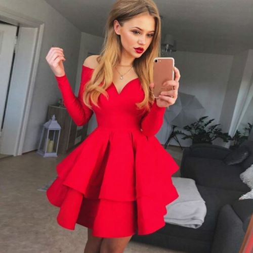 Women's maxi dress Long-sleeved evening gown Lady dresses裙