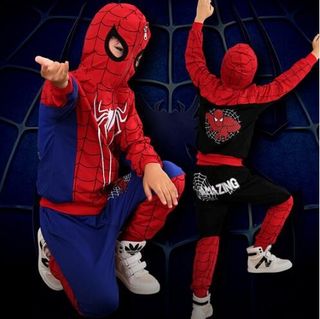 Spiderman tracksuits for kids clothes boy Cosplay Costumes