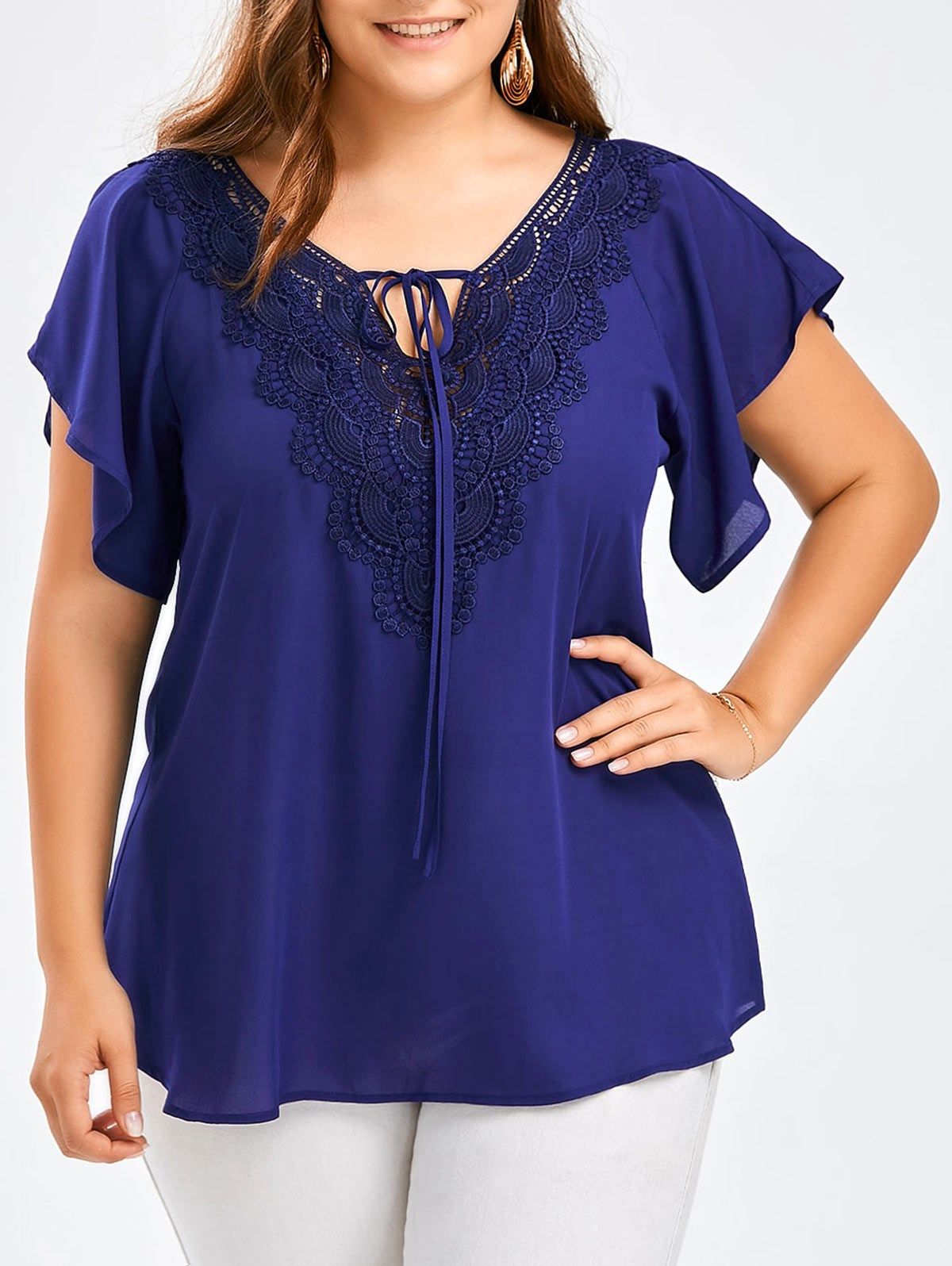 summer plus size clothes lace t shirts MM hot women blouse女