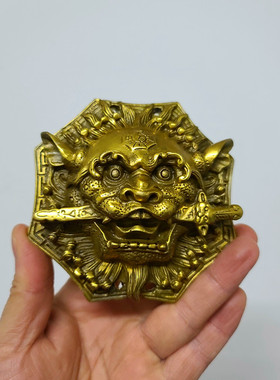 黄铜神兽门环工艺品吉祥挂件