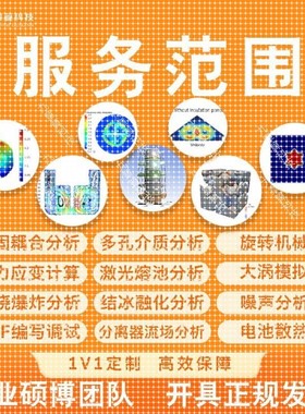 代做Abaqus/Ansys/Fluent/Comsol/Edem/Lsdyna/Matlab/有限元分析