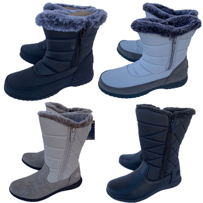 2025冬季毛绒雪地靴加厚保暖户外