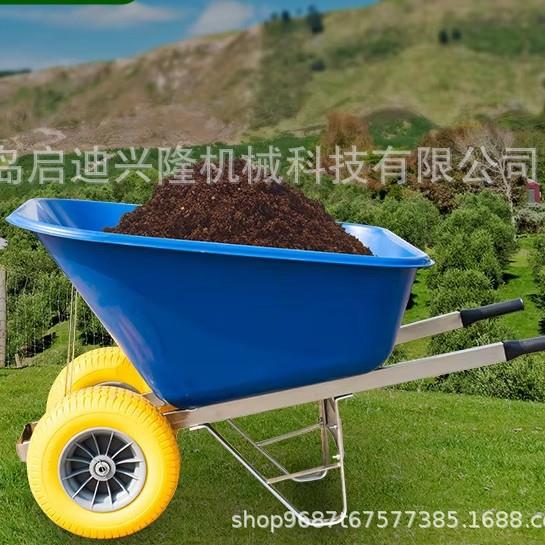 厂家生产塑料车斗工业和农业双轮工具车 手推车