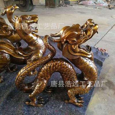 铸铜四大神兽 浩远雕塑厂玻璃钢仿铜青龙 白虎 朱雀 玄武塑像