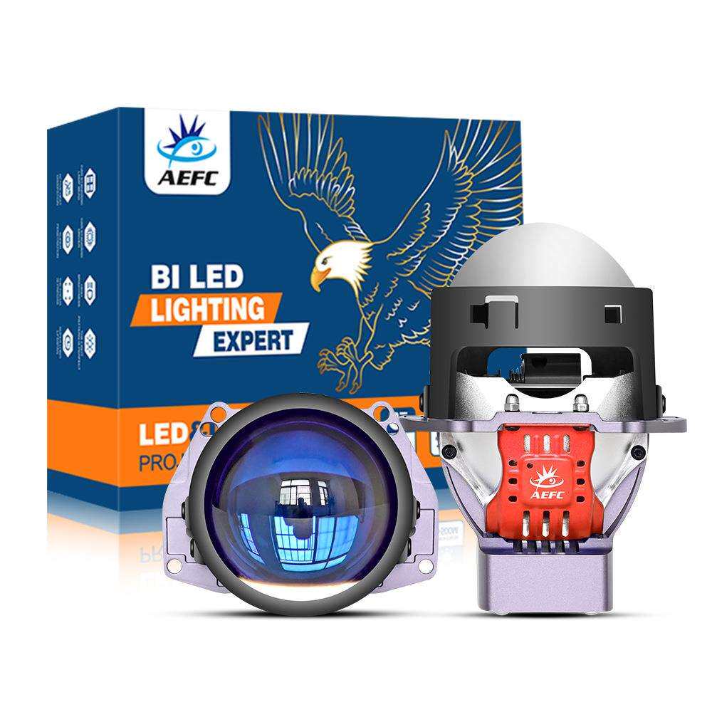 汽车LED大灯3寸双光透镜70W超亮大功率H4 H7H11汽摩通用透镜车灯