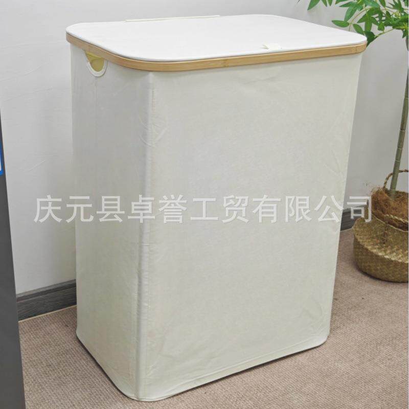 跨境爆款脏衣篓大容量防尘双内袋带盖脏衣服收纳筐家居洗衣篮置物
