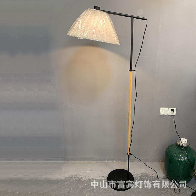 现代简约落地灯轻奢新中式日韩风原木创意客厅卧室书房装饰落地灯