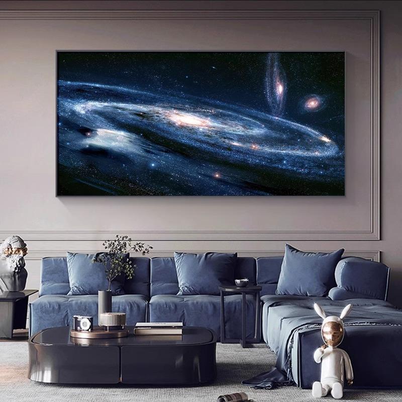 外太空宇宙银河系床头装饰画星空科幻房间布置儿童房墙面壁画挂画
