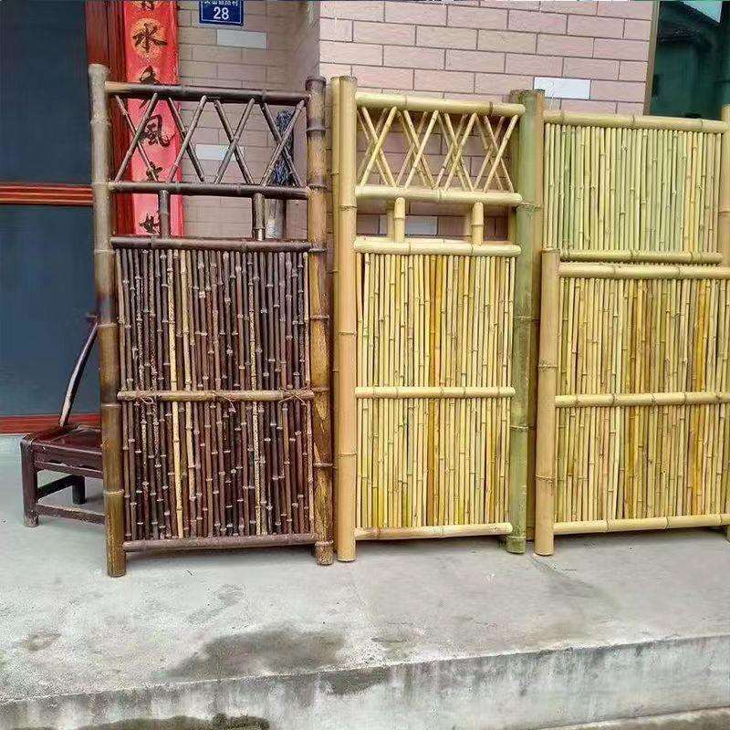 竹门竹篱笆门简易门室外庭院菜园竹门户外日式民宿竹门竹子大门