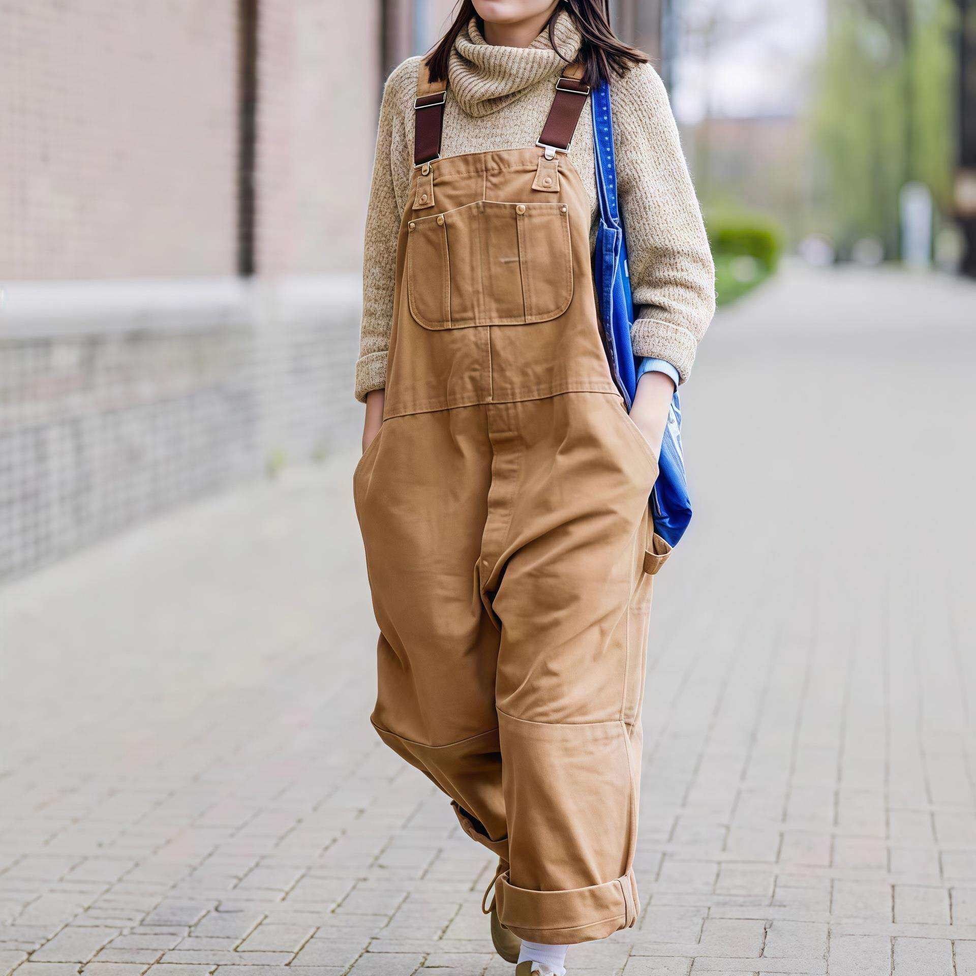 2025Carhart牛仔背带裤男宽松大码卡哈TE连体吊带裤男女工装风