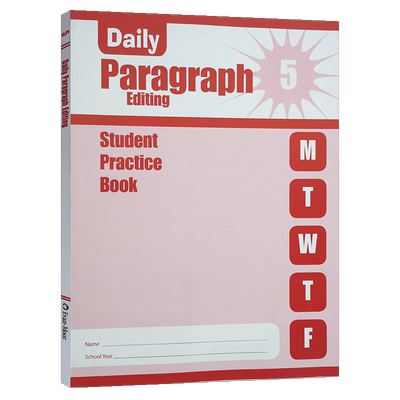 Evan-Moor Daily Paragraph Editing Grade 5 SE 每日练习系列 段落编辑 五年级 无答案作业本 美国加州教辅 evanmoor