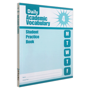 Evan-Moor Daily Academic Vocabulary Grade 4 SE 每日练习系列 专业词汇 四年级 无答案作业本 美国加州教辅 evanmoor