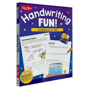 Evan-Moor Hand writing Fun WORK BOOK for KIDS 快乐书法练习 手写体 控笔练习 我的第一本描绘图书 Ages 3+