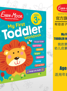 Evan-Moor My First TODDLER Workbook 我的第一本幼儿启蒙练习册 3岁以上 美国原版进口教辅evanmoor引导学习幼儿园