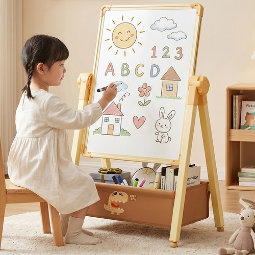 儿童画板家用支架式磁性教学小黑板宝宝涂鸦绘画写字白板玩具礼物