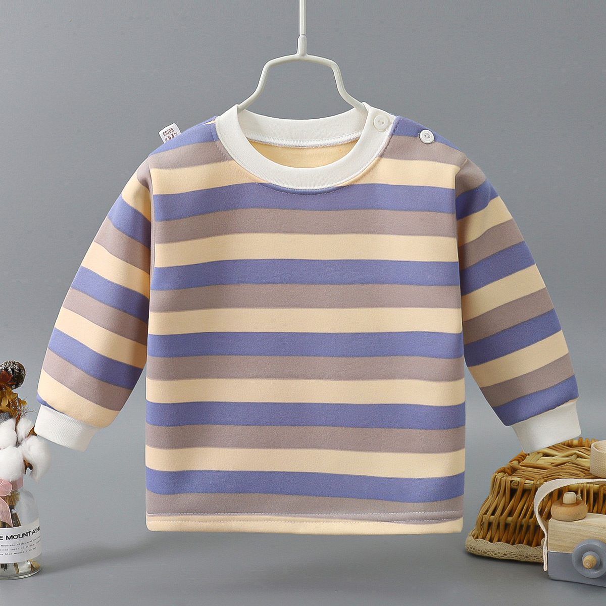 单上衣打底衫加绒长袖秋衣圆领