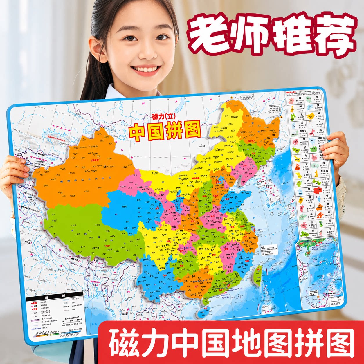 儿童磁力中国和世界拼图益智玩具图片