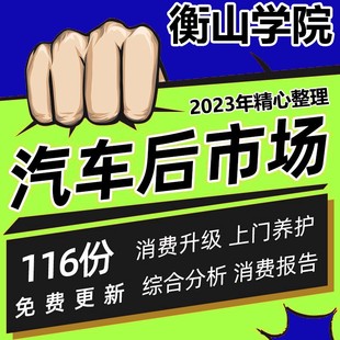 2021年汽车后市场行业互联网养护保维修洗车研究分析报告资料合集